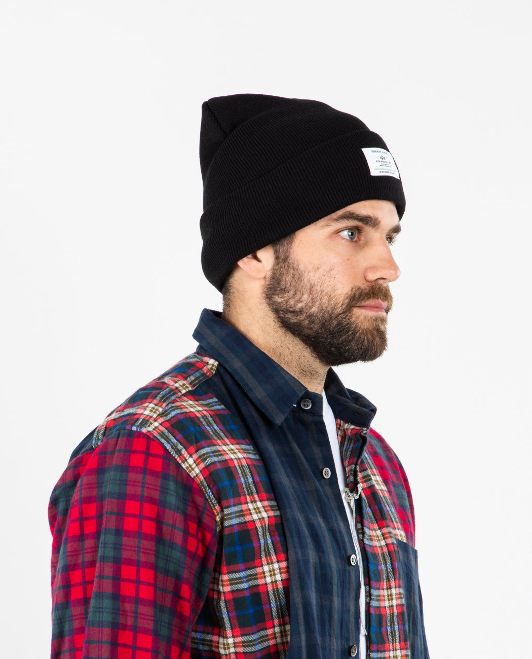 Essential Beanie Black Men Hats ALPHA INDUSTRIES