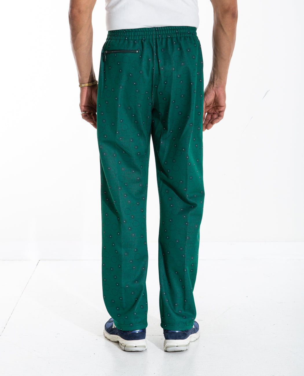 Poly Jacquard Track Pant Green