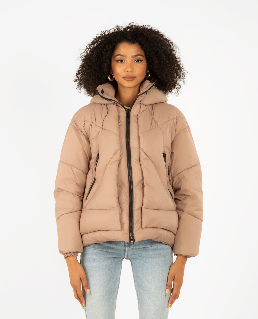 Eugenie Short Recycled Jacket Champagne Women Coats + Jackets CANADIAN CLUB
