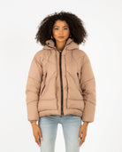 Eugenie Short Recycled Jacket Champagne Women Coats + Jackets CANADIAN CLUB