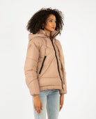 Eugenie Short Recycled Jacket Champagne Women Coats + Jackets CANADIAN CLUB