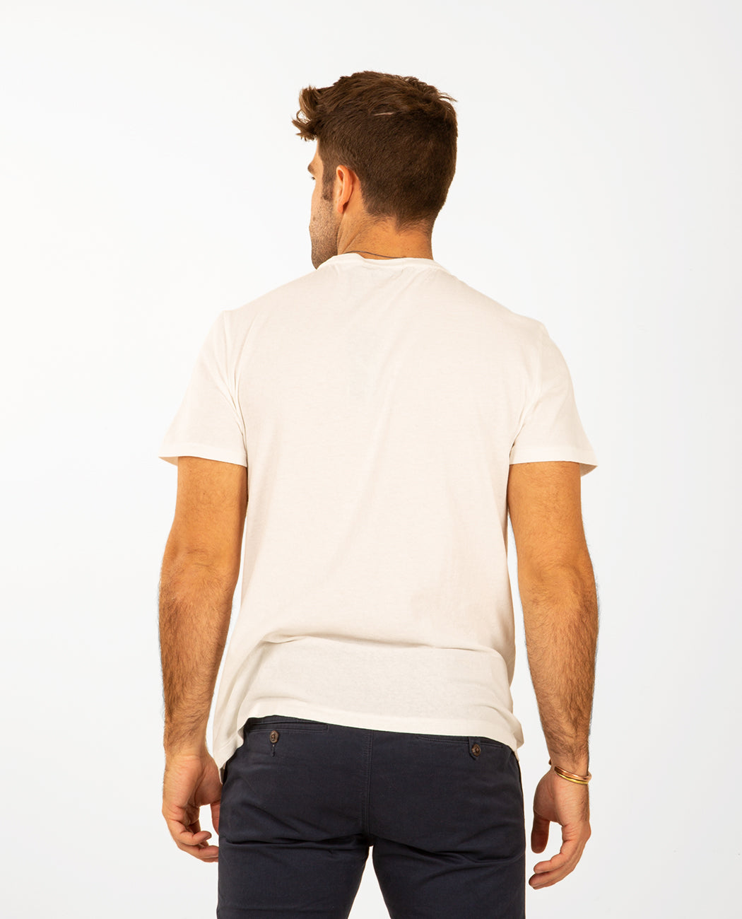 Custom Slim Fit Jersey Pocket T Shirt White