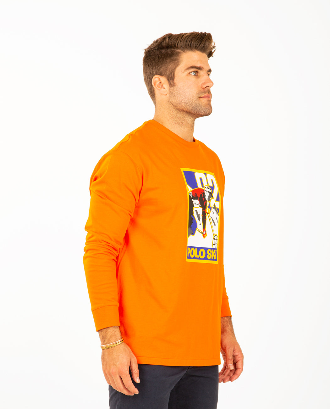 Polo Ralph Lauren Men s Classic Fit Jersey Graphic T Shirt Sailing Orange Size M