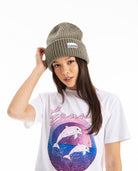 Structured Rib Beanie Olive Women Hats & Scarves GANNI