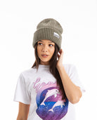 Structured Rib Beanie Olive Women Hats & Scarves GANNI