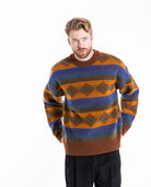 Jacquard Knit Pullover Men Sweaters + Sweatshirts AMOMENTO