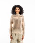 Harmony Checkered Mesh Top Blouses FIND ME NOW