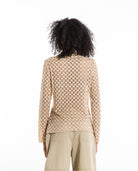 Harmony Checkered Mesh Top Blouses FIND ME NOW