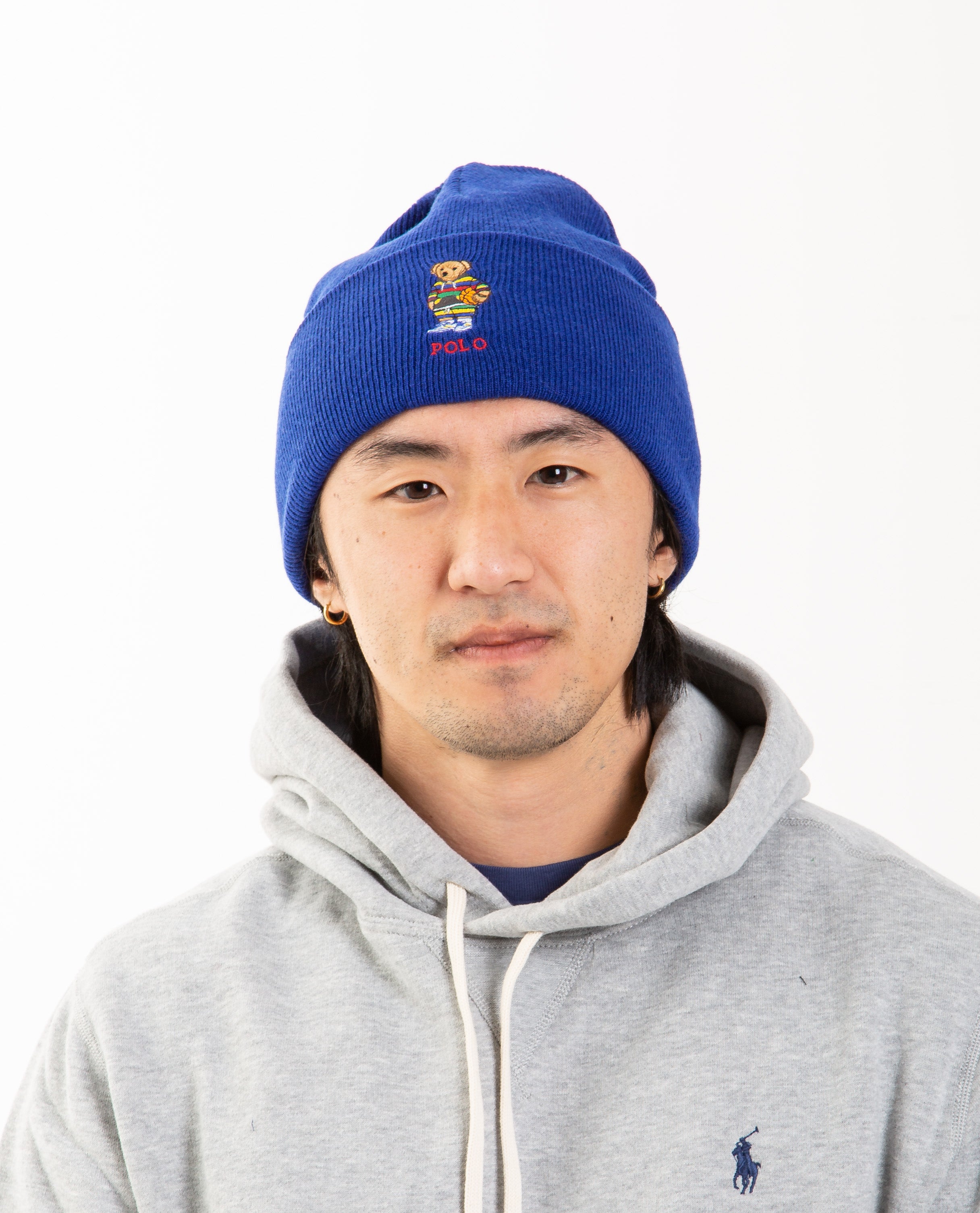 Polo Bear Rib-Knit Beanie Royal