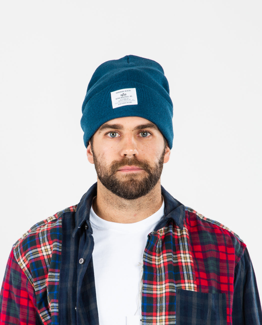 Essential Beanie Blue Men Hats ALPHA INDUSTRIES