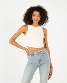 Syndicate Tank White Women Tees + Tanks KSUBI