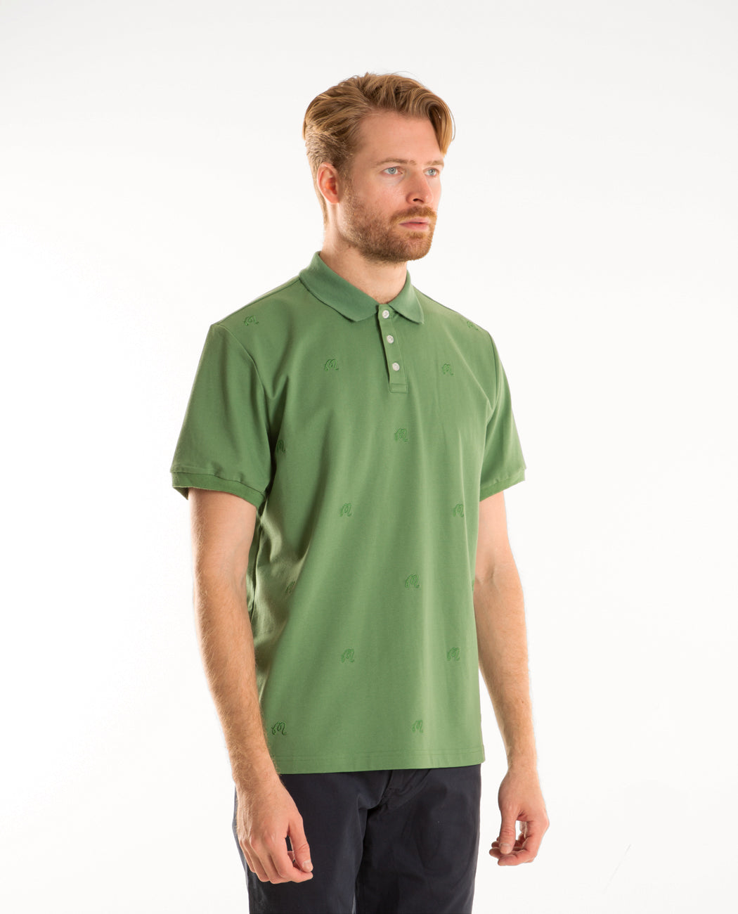 Scripts Pique Polo Men Shirts MALBON GOLF