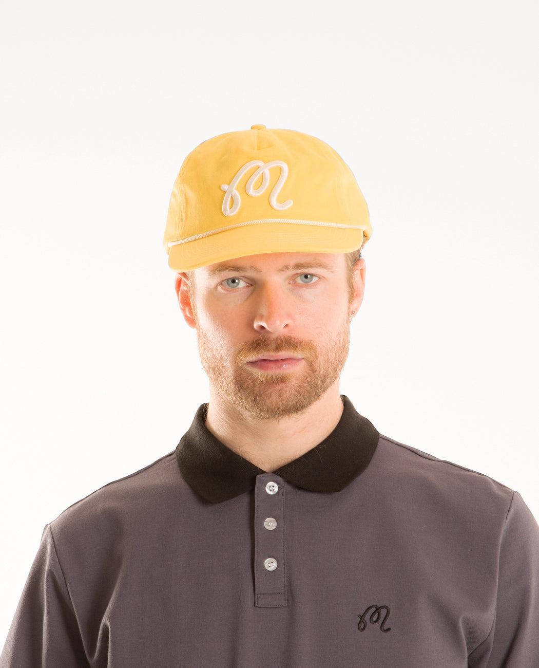 Script Rope Hat Yellow Men Hats MALBON GOLF