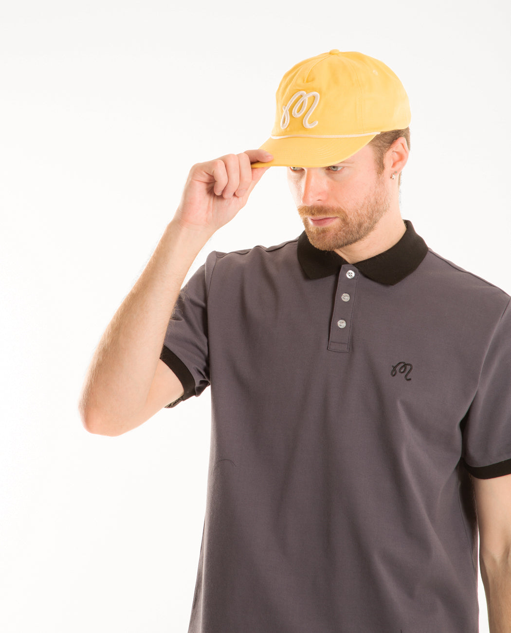 Script Rope Hat Yellow Men Hats MALBON GOLF