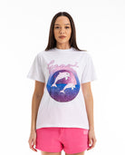 Basic Jersey Dolphin Relaxed Tee Women Tees + Tanks GANNI