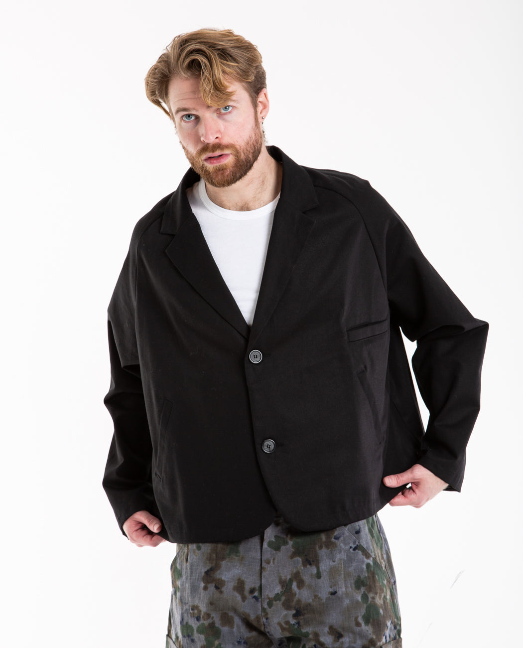 Oversized Blazer Black Men Coats + Jackets BRICKS & WOOD