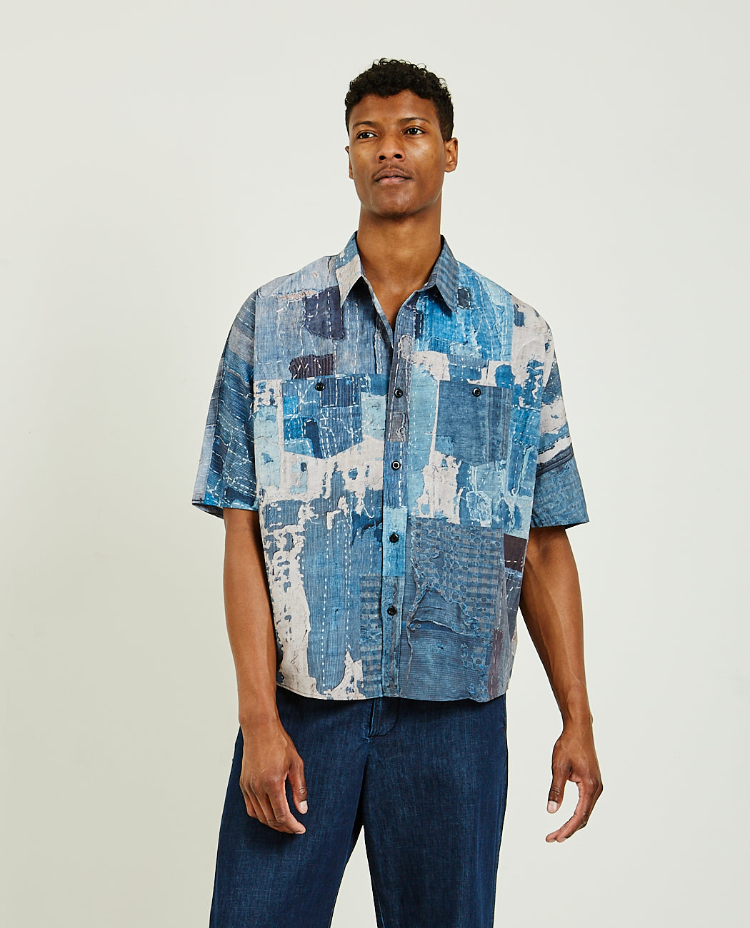 Printed Patchwork SS Shirt – American Rag Cie