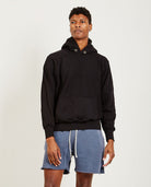 Cropped Hoodie Jet Black in Jet Blk by Les Tien – detail view
